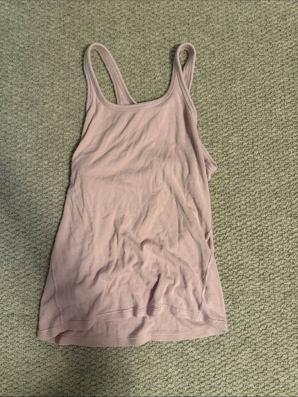 lululemon athletica Pink Ribbed Scoop Tank